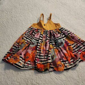 Quinn's Closet Floral Dress with Stripes Girl's Size 5